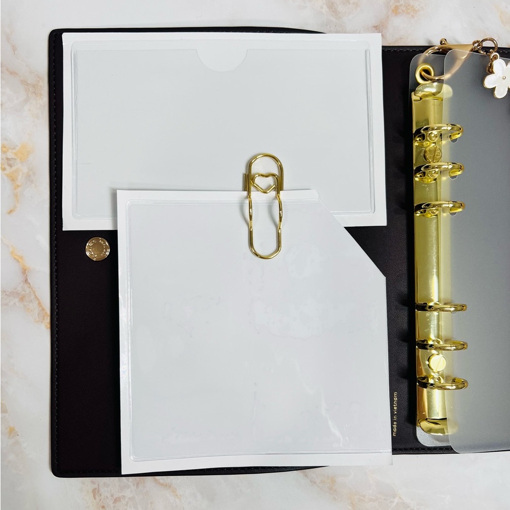 COACH Notebook A6 Binder Adapter Insert & Pockets ONLY I NOTEBOOK* Not Included - Picture 4 of 4